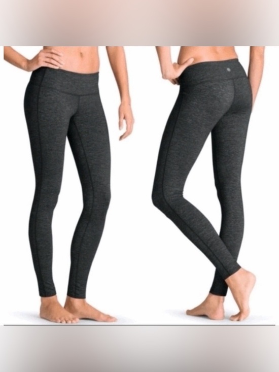 Athleta Pants - Athleta Odyssey Chaturanga Gray Shimmer Legging Tights Large Tall